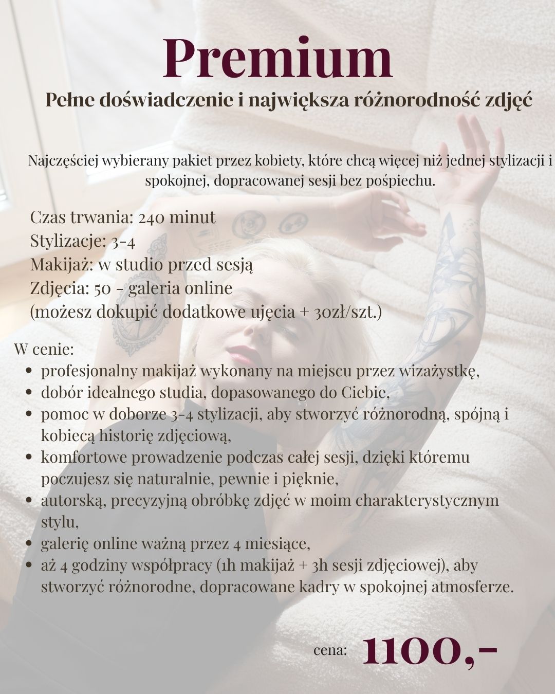 Pakiet premium sesji kobiecej Poznań