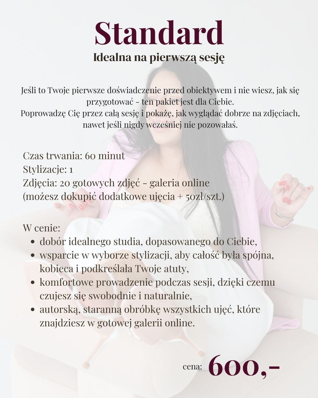 Pakiet standard sesji kobiecej Poznań