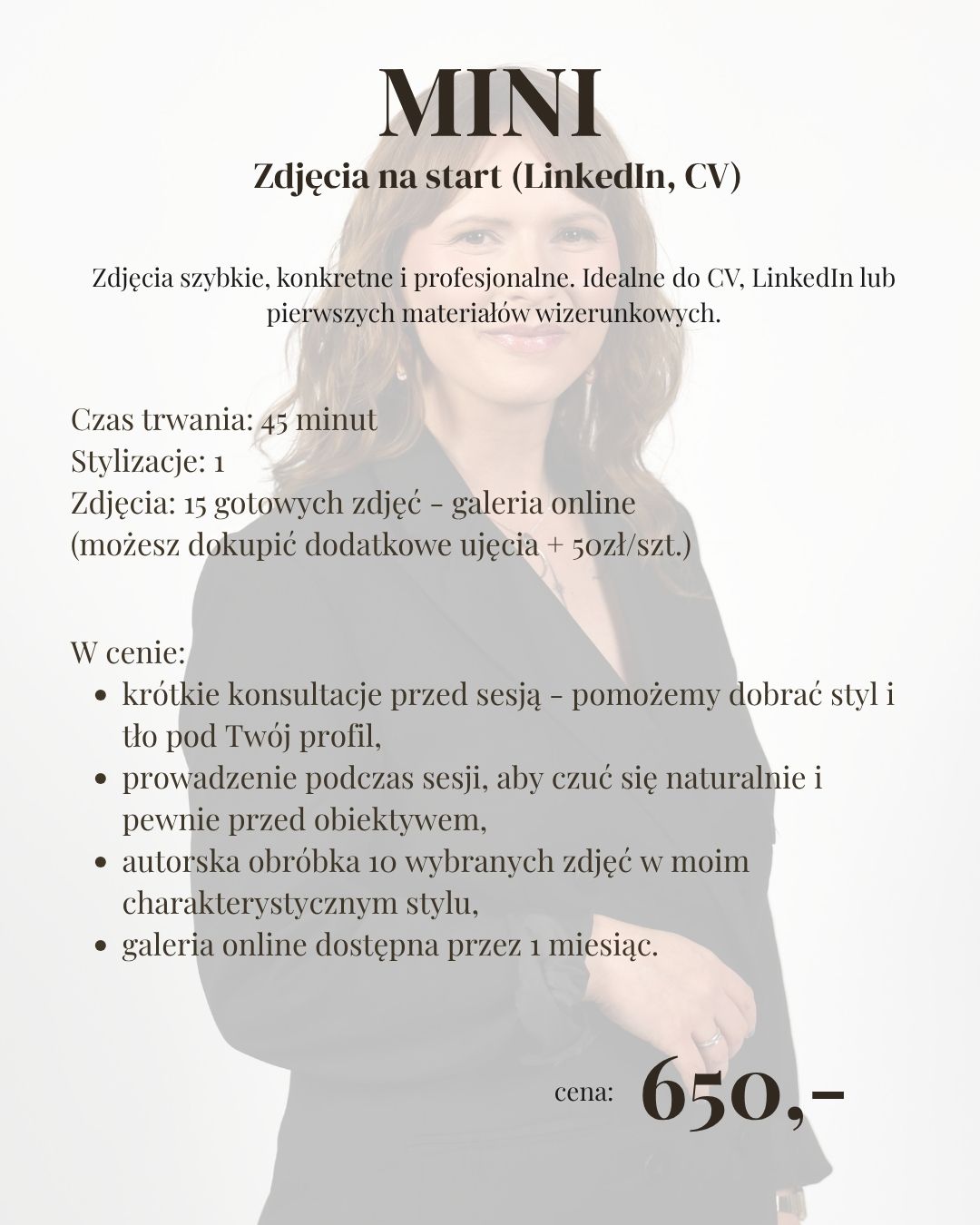 Pakiet mini sesji wizerunkowej Poznań